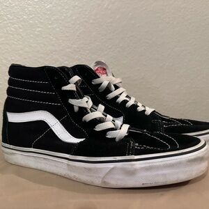 Vans Black and White High-Top Sneakers